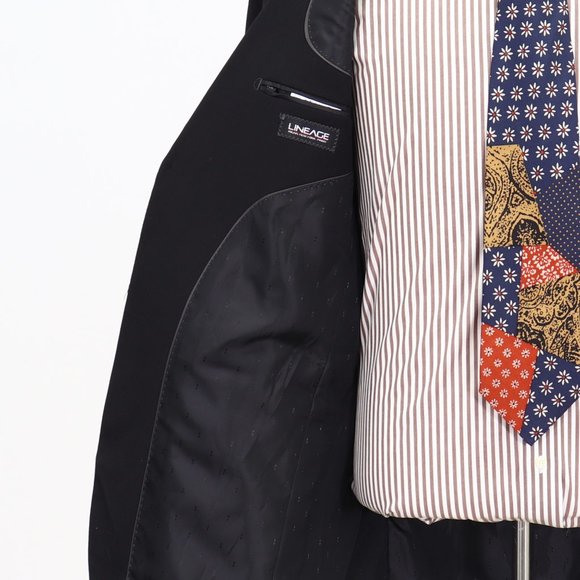 Lineage 40L Black Striped 2-Button Sport Coat Blazer Jacket B041 - Picture 10 of 12